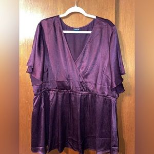 Torrid Peplum satin top